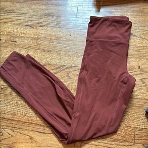 Vuori Rust Red High-Waisted Leggings- size XS